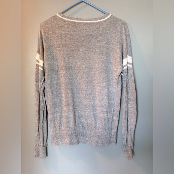 Madewell Varsity Inset Stripe Linen Lightweight Sweater Womens Sz XS - Picture 4 of 4